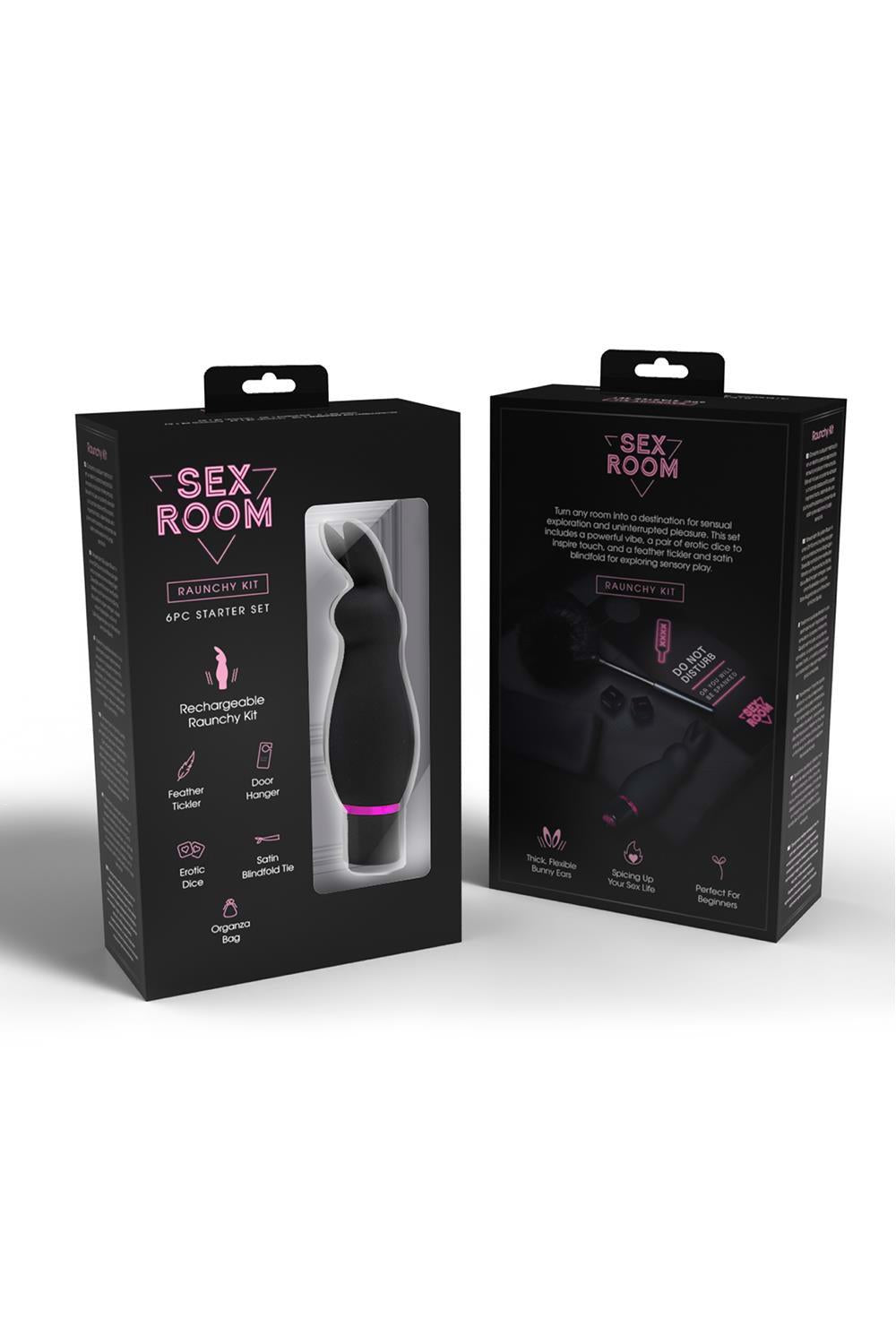 Dream Toys Sex Room Raunchy Kit · erotická sada s rabbit vibrátorem