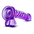 Blush B Yours Basic 8 · realistické dildo s přísavkou, fialová