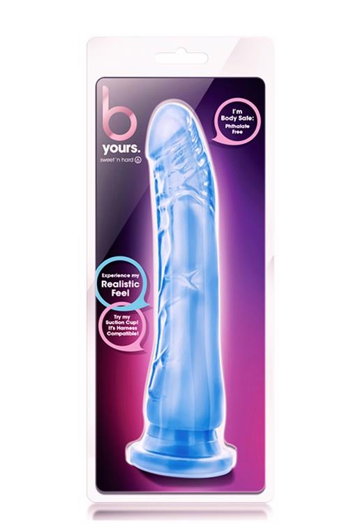 Blush B Yours Sweet n Hard 6 · realistické dildo s přísavkou, modrá