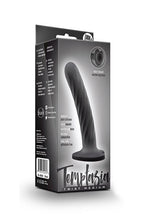 Blush Temptasia Twist Medium · silikonové dildo s točeným reliéfem, černá