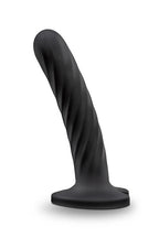Blush Temptasia Twist Medium · silikonové dildo s točeným reliéfem, černá