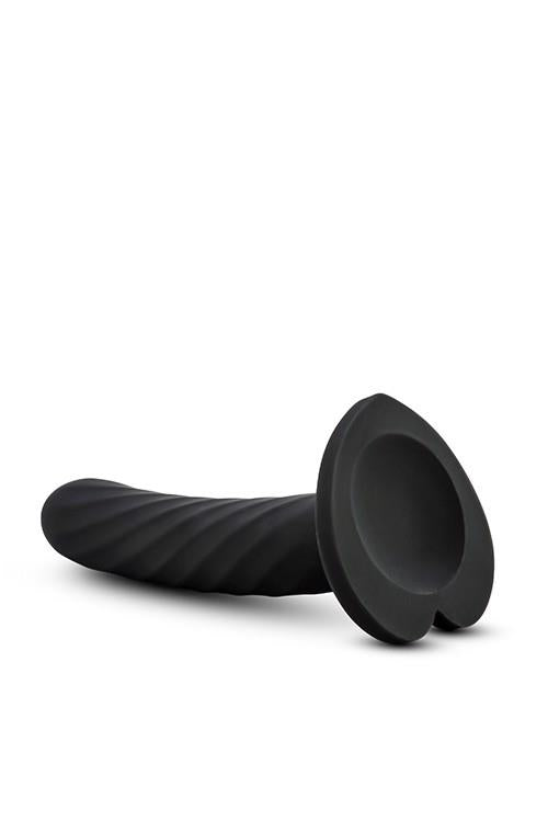 Blush Temptasia Twist Medium · silikonové dildo s točeným reliéfem, černá