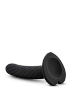 Blush Temptasia Twist Medium · silikonové dildo s točeným reliéfem, černá