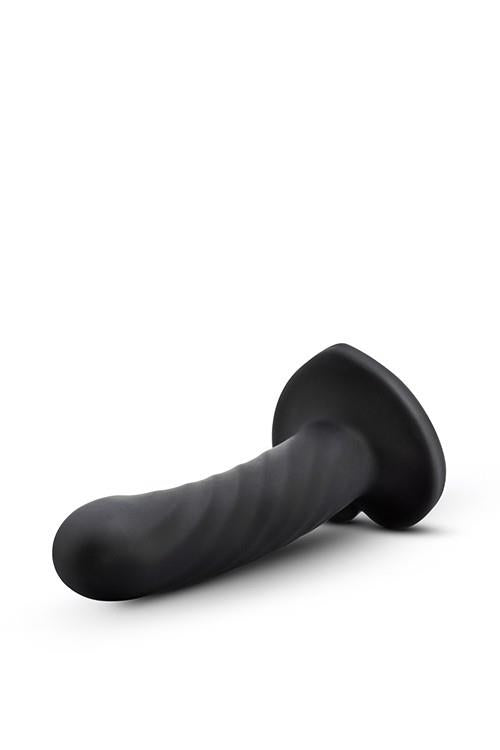 Blush Temptasia Twist Medium · silikonové dildo s točeným reliéfem, černá