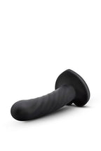 Blush Temptasia Twist Medium · silikonové dildo s točeným reliéfem, černá