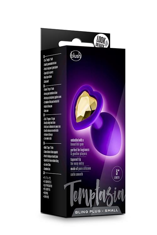 Blush Temptasia Bling Plug Small · anální kolík se šperkem · fialový