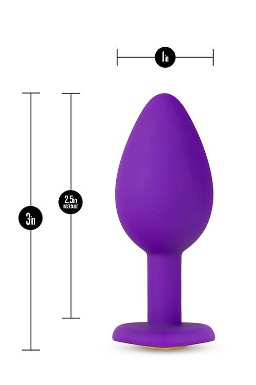Blush Temptasia Bling Plug Small · anální kolík se šperkem · fialový