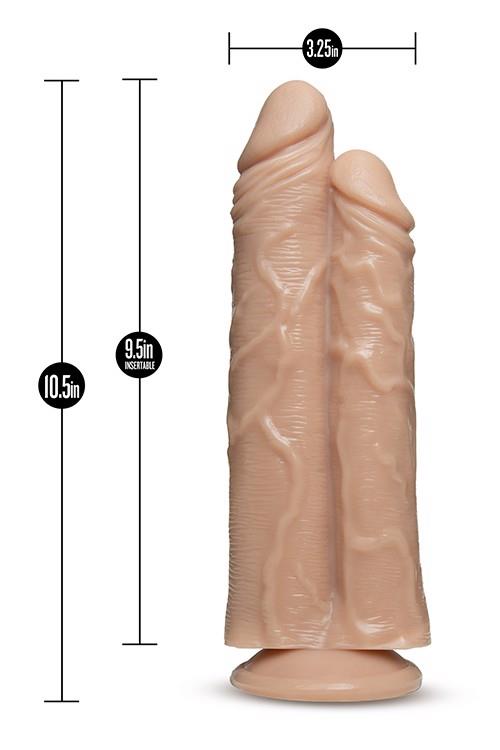 Blush Dr. Skin Dr. Double Stuffed · oboustranné dildo s přísavkou, tělová
