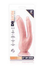 Blush Dr. Skin 8 Inch DP Cock · dvojité dildo s přísavkou