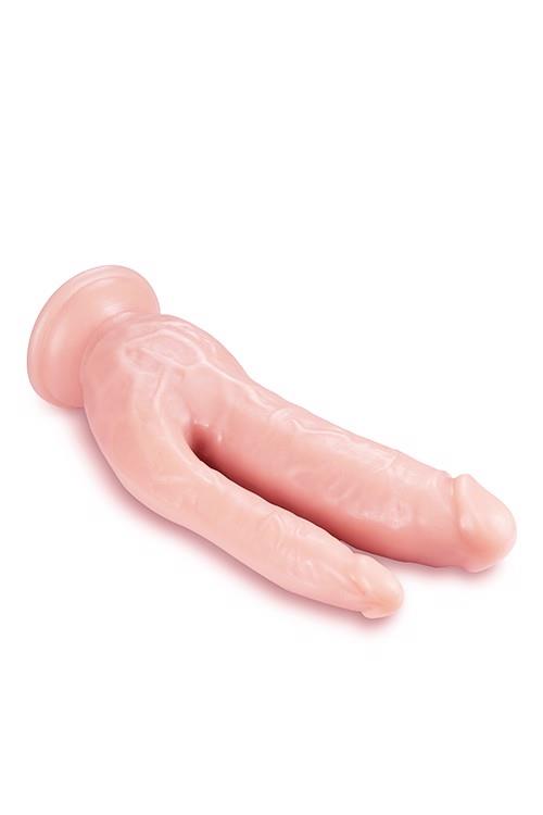 Blush Dr. Skin 8 Inch DP Cock · dvojité dildo s přísavkou