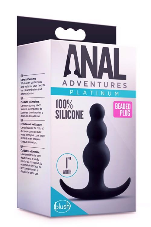 Blush Anal Adventures Platinum Beaded Plug · anální kolík s kuličkami