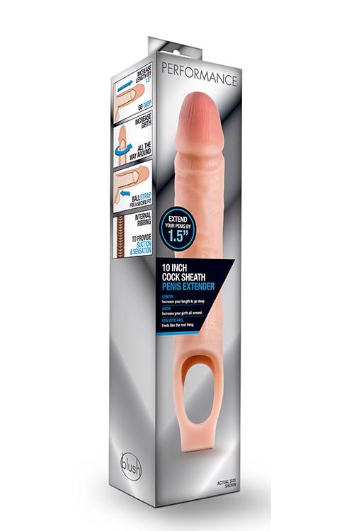 Blush Performance 10 Inch Cock Sheath · prodlužovací návlek na penis