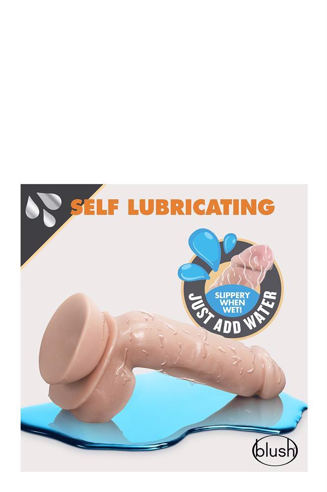 Blush Dr. Skin Glide 8.5 Inch · samolubrikační dildo s varlaty a přísavkou