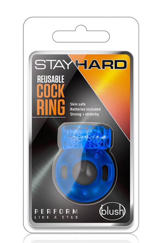 Blush Stay Hard Reusable Cock Ring · vibrační erekční kroužek