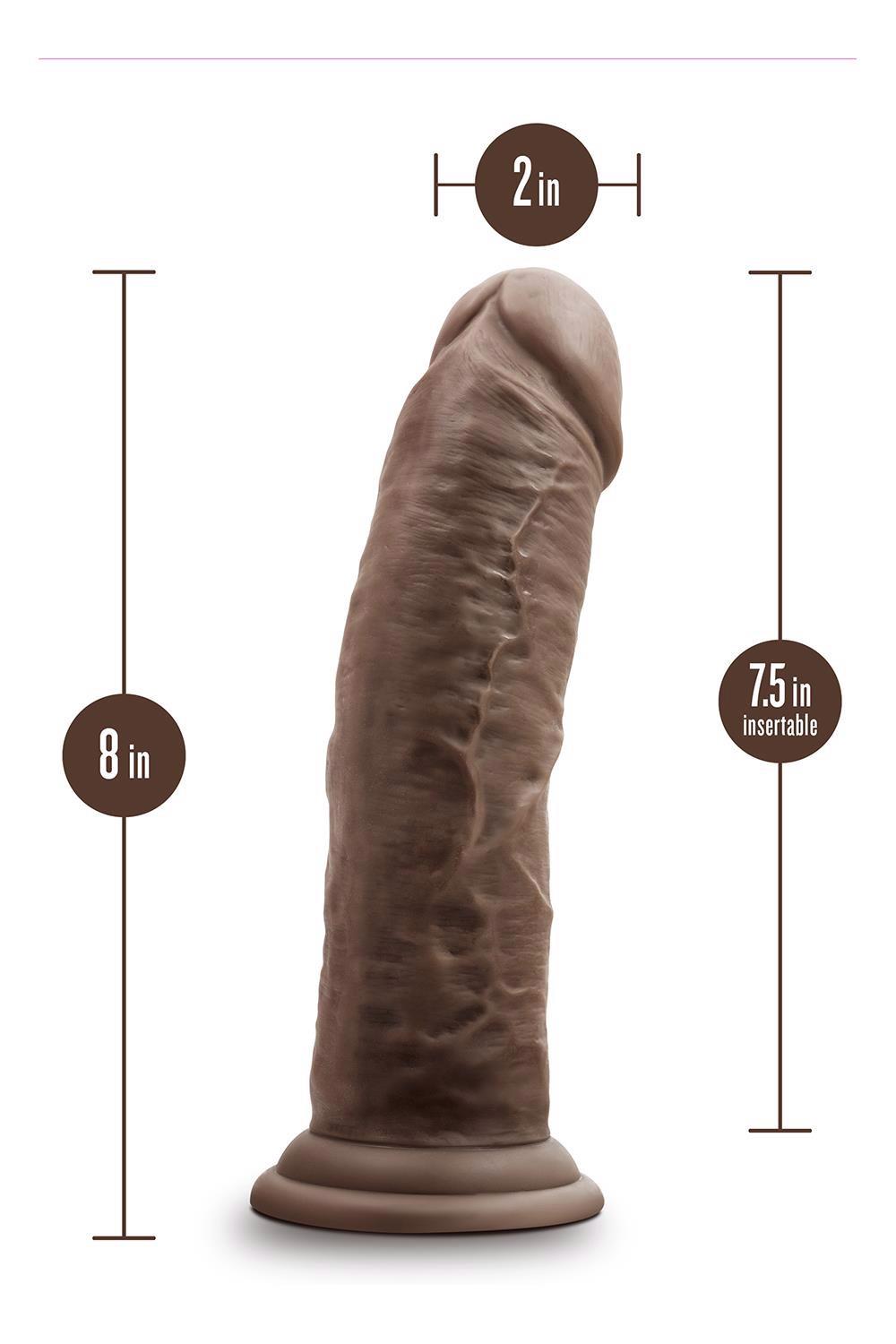 Blush Dr. Skin Silicone Dr. Shepherd 8 Inch Chocolate · silikonové realistické dildo