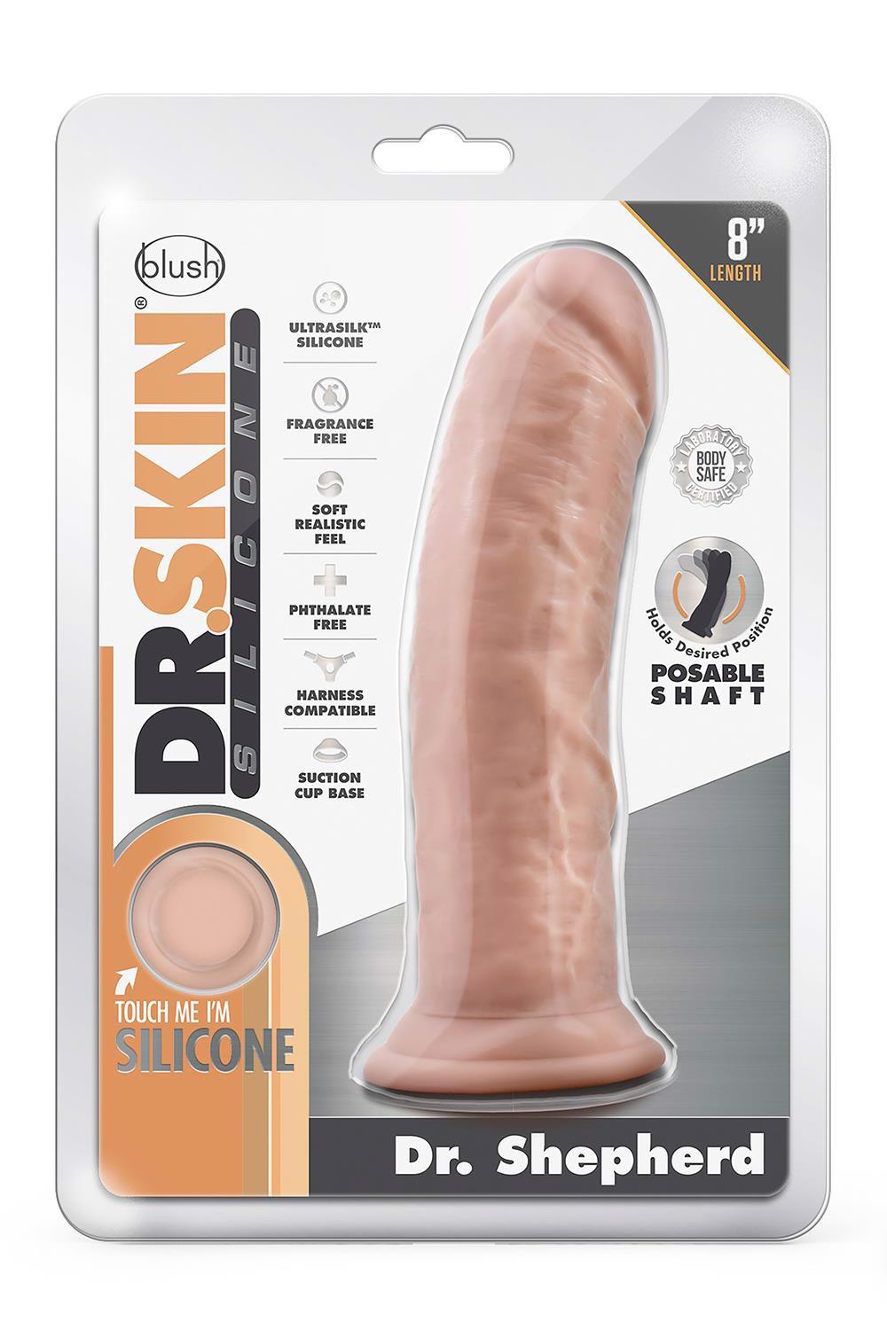 Blush Dr. Skin Silicone Dr. Shepherd 8 Inch Vanilla · silikonové realistické dildo