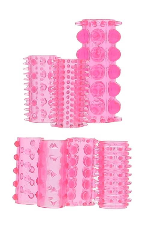 Seven Creations One a Day Penis Sleeves · tenké latexové návleky s výstupky