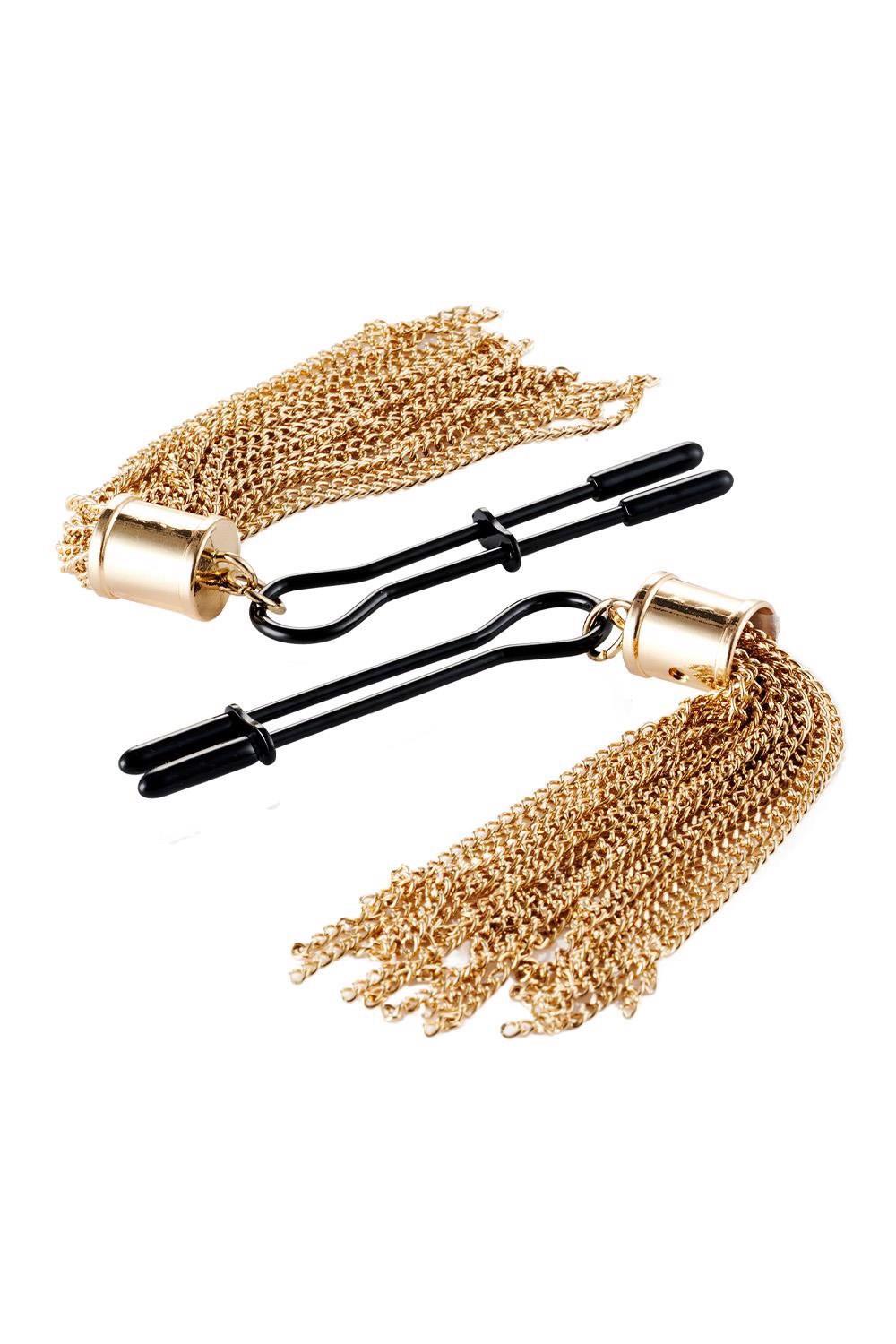 Guilty Pleasure Tassel Tease Clamps · svorky na bradavky se zlatými řetízky