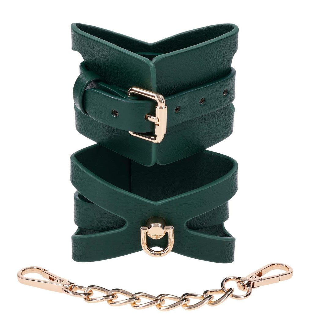 Sportsheets Indica Cutout Cuffs · pouta na zápěstí, zelená