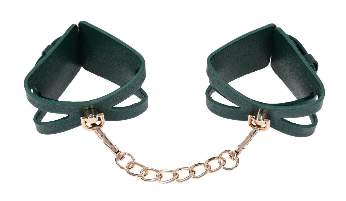 Sportsheets Indica Cutout Cuffs · pouta na zápěstí, zelená