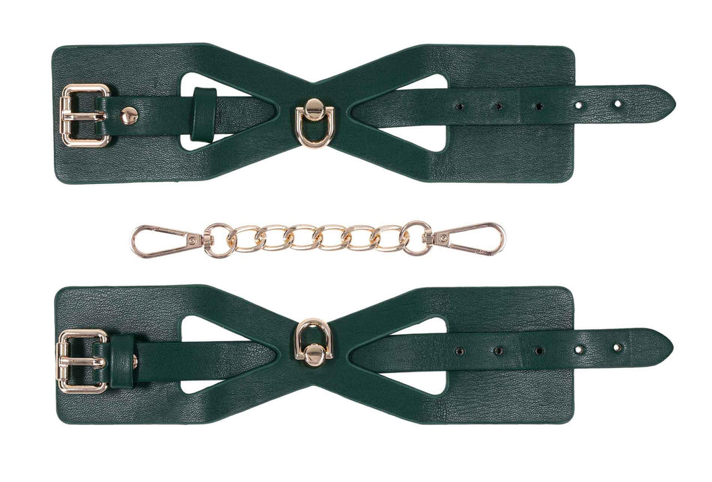 Sportsheets Indica Cutout Cuffs · pouta na zápěstí, zelená
