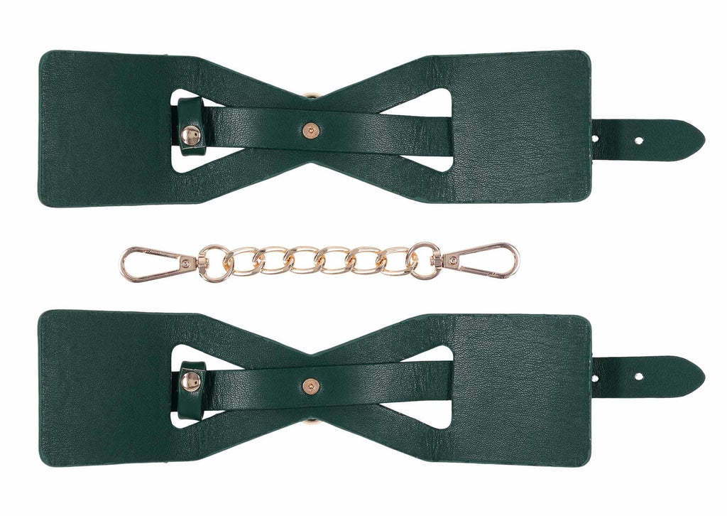 Sportsheets Indica Cutout Cuffs · pouta na zápěstí, zelená