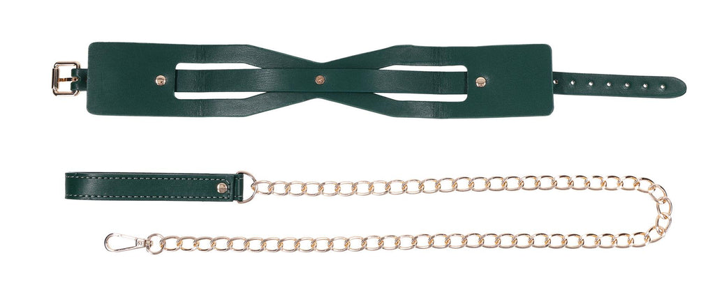 Sportsheets Indica Cutout Collar And Leash · obojek s vodítkem, zelený