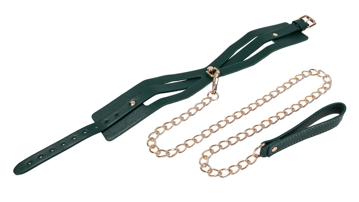 Sportsheets Indica Cutout Collar And Leash · obojek s vodítkem, zelený