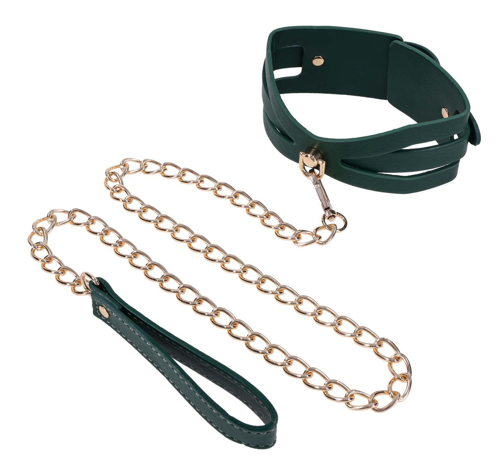 Sportsheets Indica Cutout Collar And Leash · obojek s vodítkem, zelený