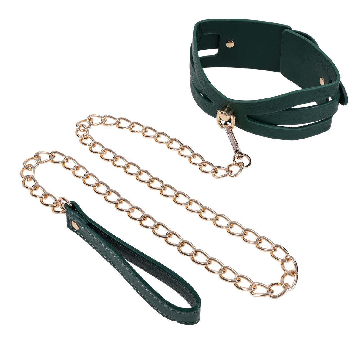 Sportsheets Indica Cutout Collar And Leash · obojek s vodítkem, zelený