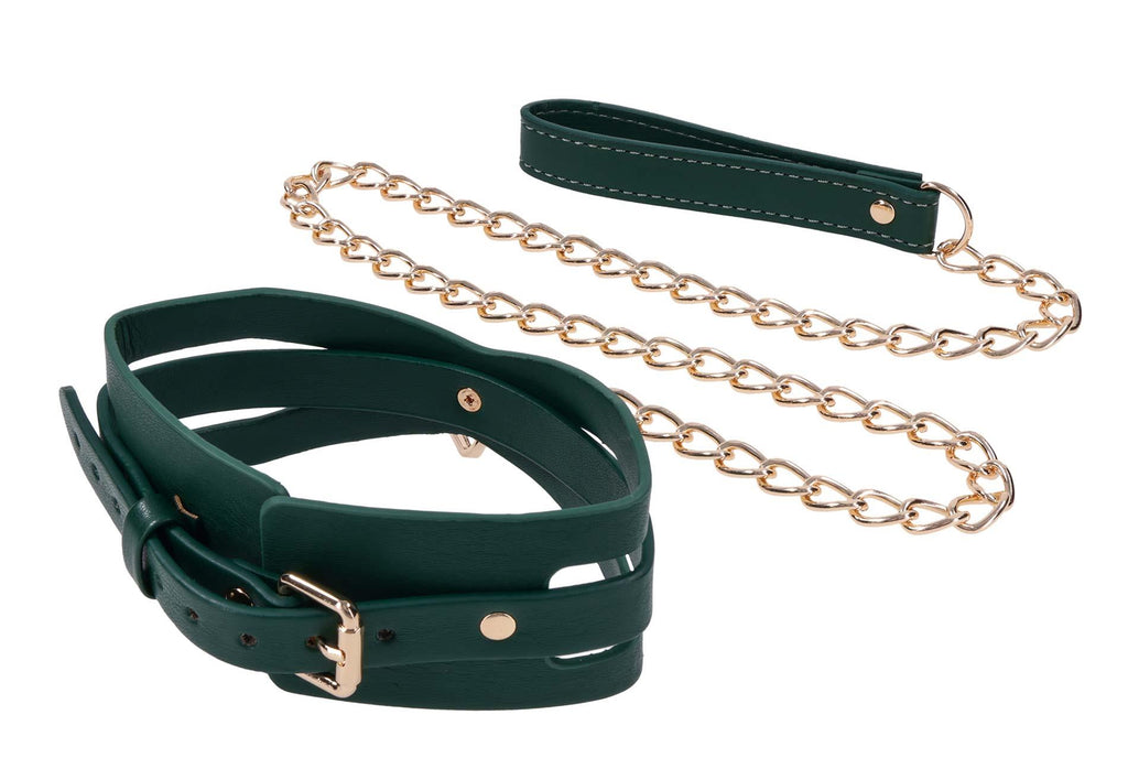 Sportsheets Indica Cutout Collar And Leash · obojek s vodítkem, zelený