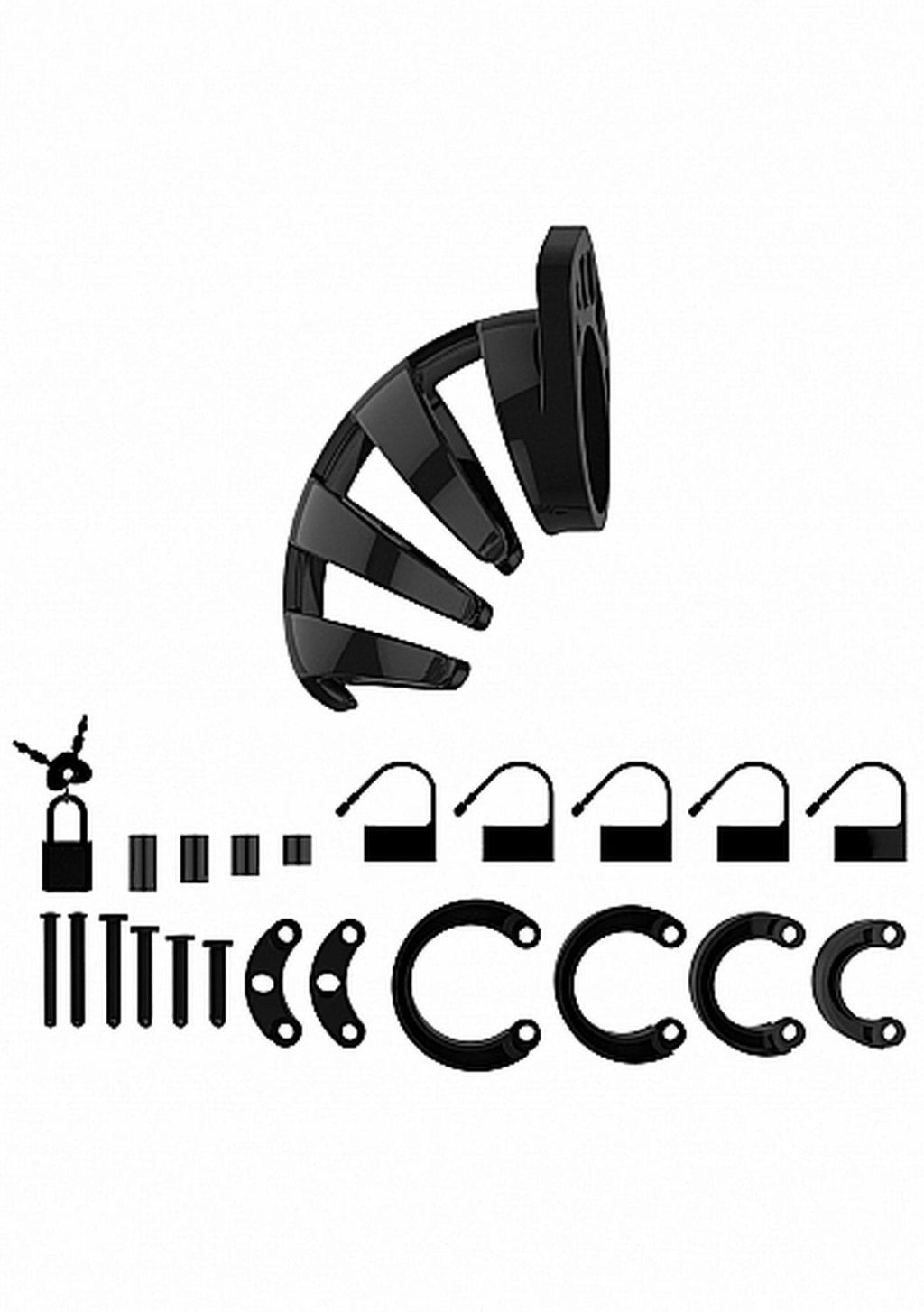 ManCage Model 02 · klec cudnosti 9 cm · černá