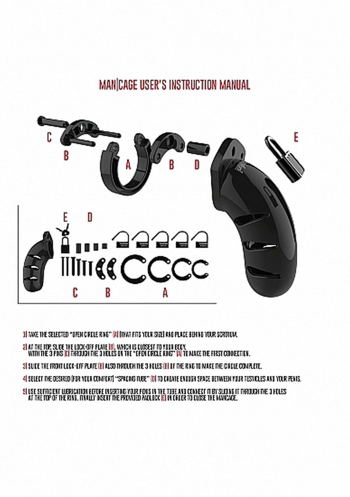 ManCage Model 02 · klec cudnosti 9 cm · černá