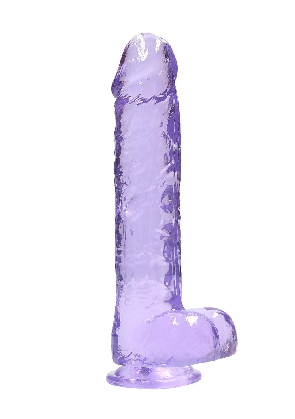 RealRock Crystal Clear realistické dildo s varlaty · 25,4 cm