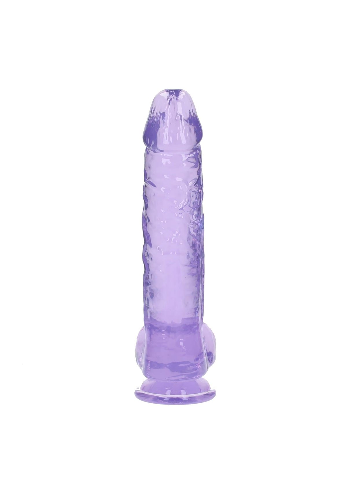 RealRock Crystal Clear realistické dildo s varlaty · 25,4 cm