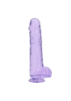 RealRock Crystal Clear realistické dildo s varlaty · 25,4 cm