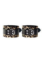 Anonymo handcuffs, PU leather, print, 19.5 cm