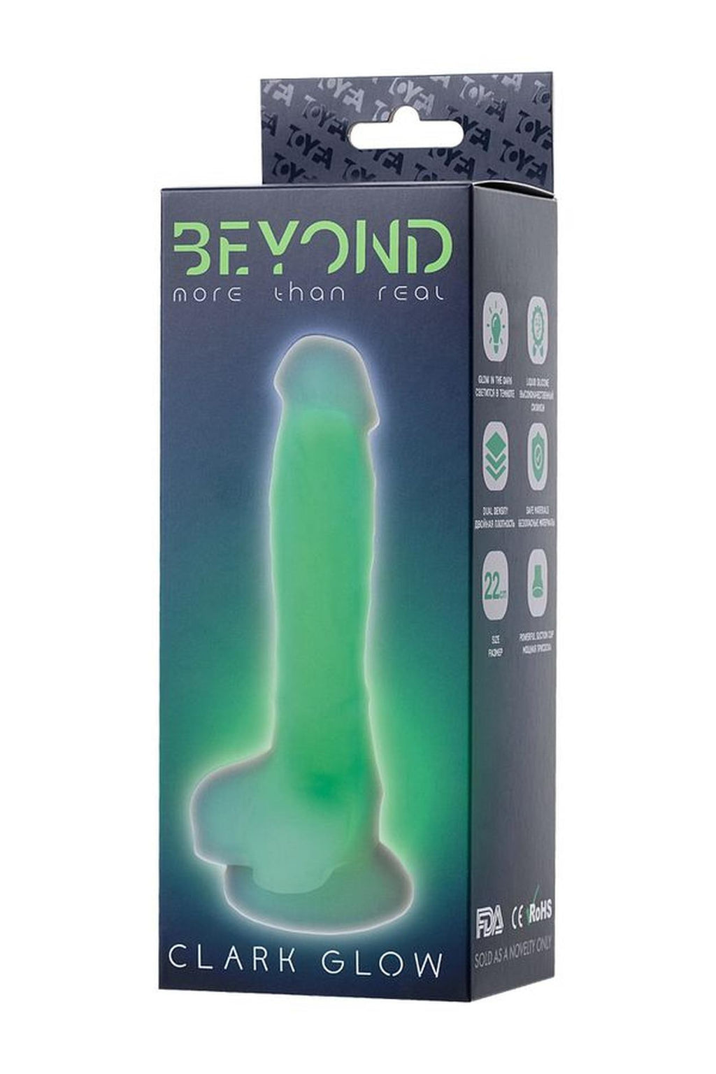 Beyond by Toyfa Clark Glow · realistické dildo svítící ve tmě