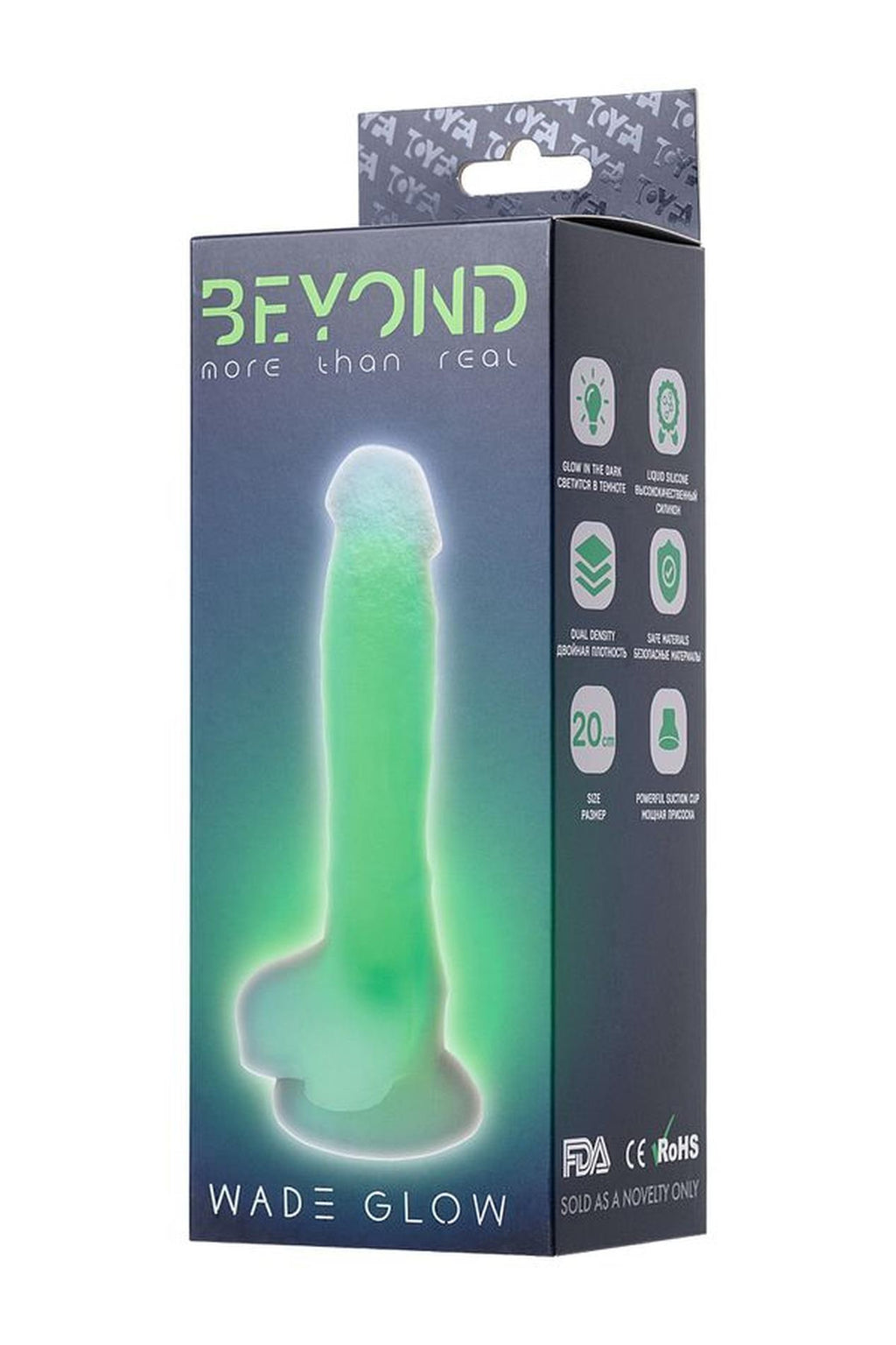 Beyond by Toyfa Wade Glow · realistické dildo svítící ve tmě