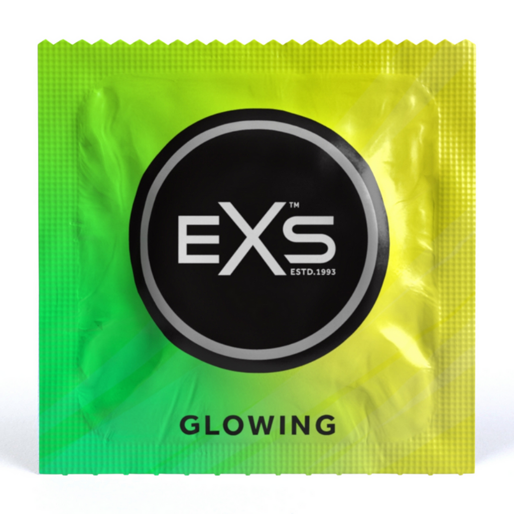 EXS Glow · kondomy svítící ve tmě (3 ks)