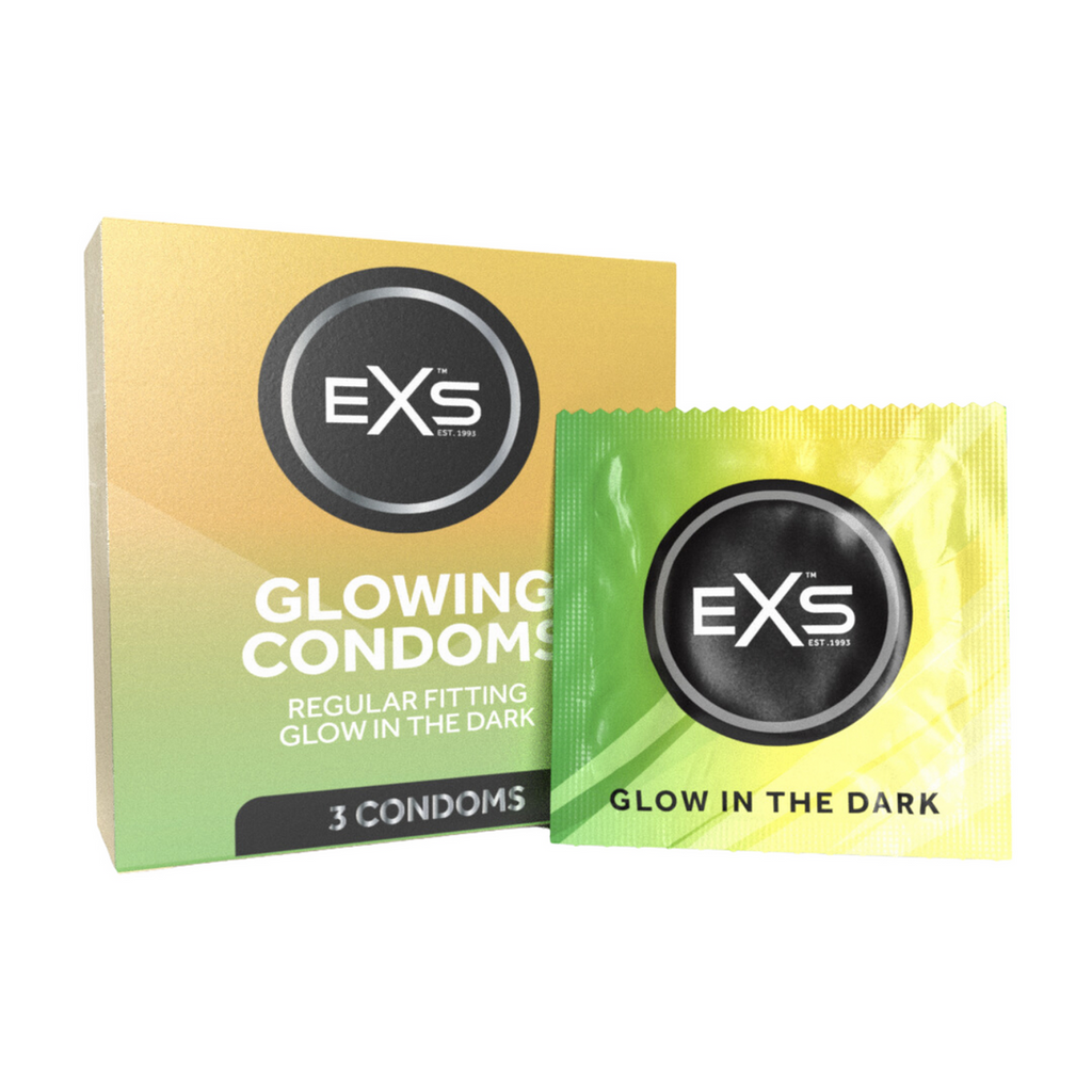 EXS Glow · kondomy svítící ve tmě (3 ks)