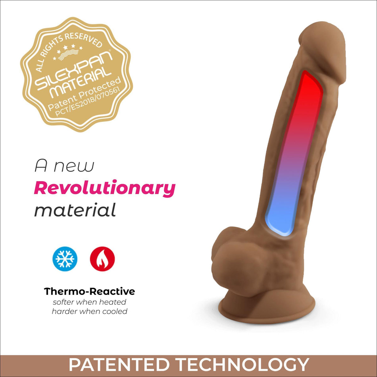 Silexd Model 1 · realistické dildo s přísavkou · karamelová
