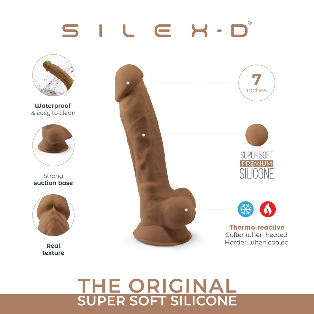 Silexd Model 1 · realistické dildo s přísavkou · karamelová