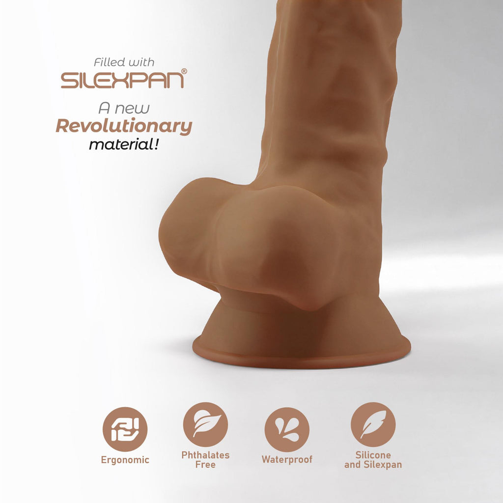 Silexd Model 1 · realistické dildo s přísavkou · karamelová