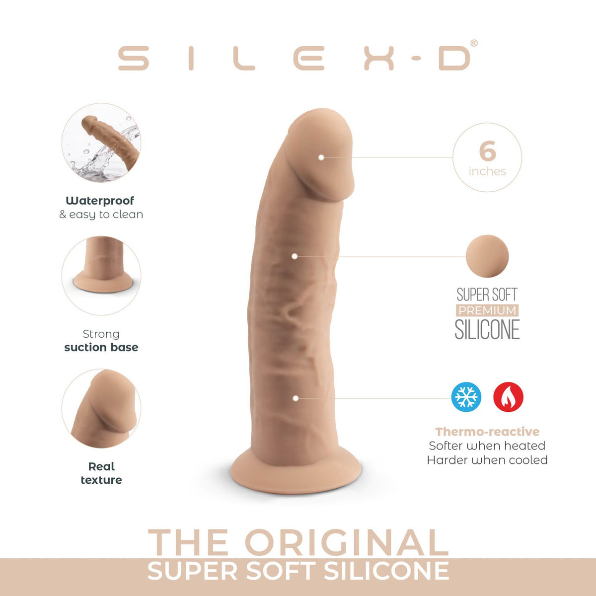 Dildo-SD.Model 2 ( 6"" ) Flesh