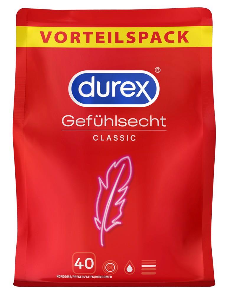 Durex Gefühlsecht Classic · tenké kondomy s rezervoárem