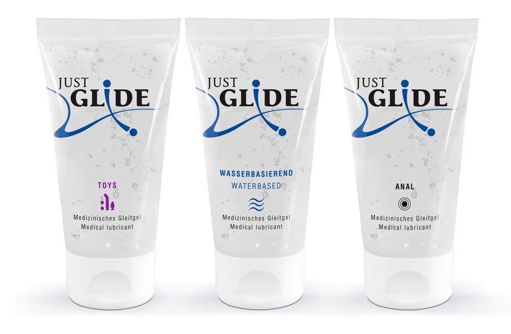 Just Glide · sada lubrikačních gelů (3 ks)