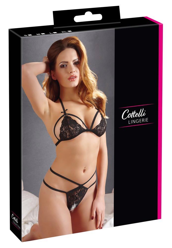 Cottelli Lace Set · krajkový komplet podprsenky a tanga, vel. L