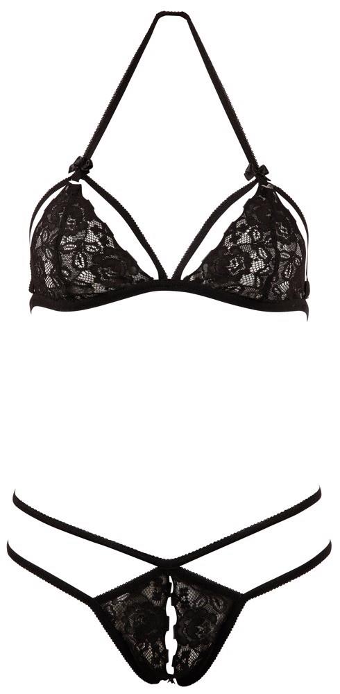 Cottelli Lace Set · krajkový komplet podprsenky a tanga, vel. L