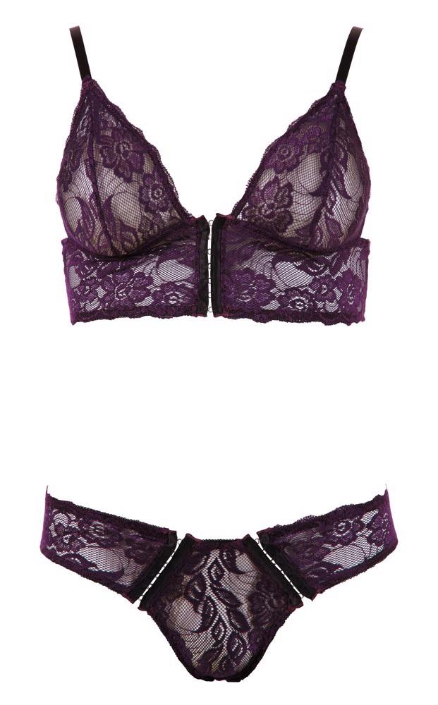 Cottelli Bra Set · krajkový set podprsenky a kalhotek, vel. L